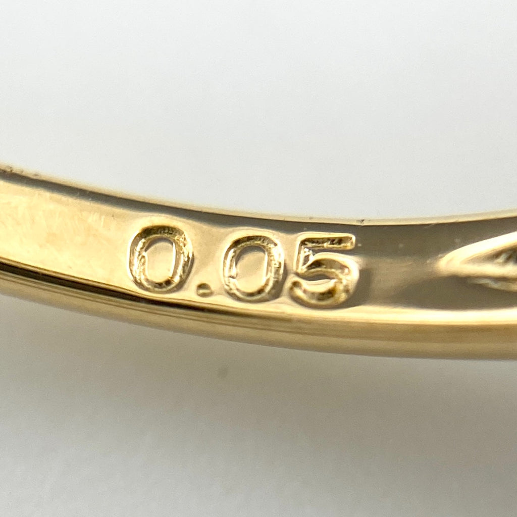 タサキ パール デザインリング YG イエローゴールド 指輪 メレダイヤ 真珠 リング 12号 K18 パール ダイヤモンド レディース 【中古】brjwl