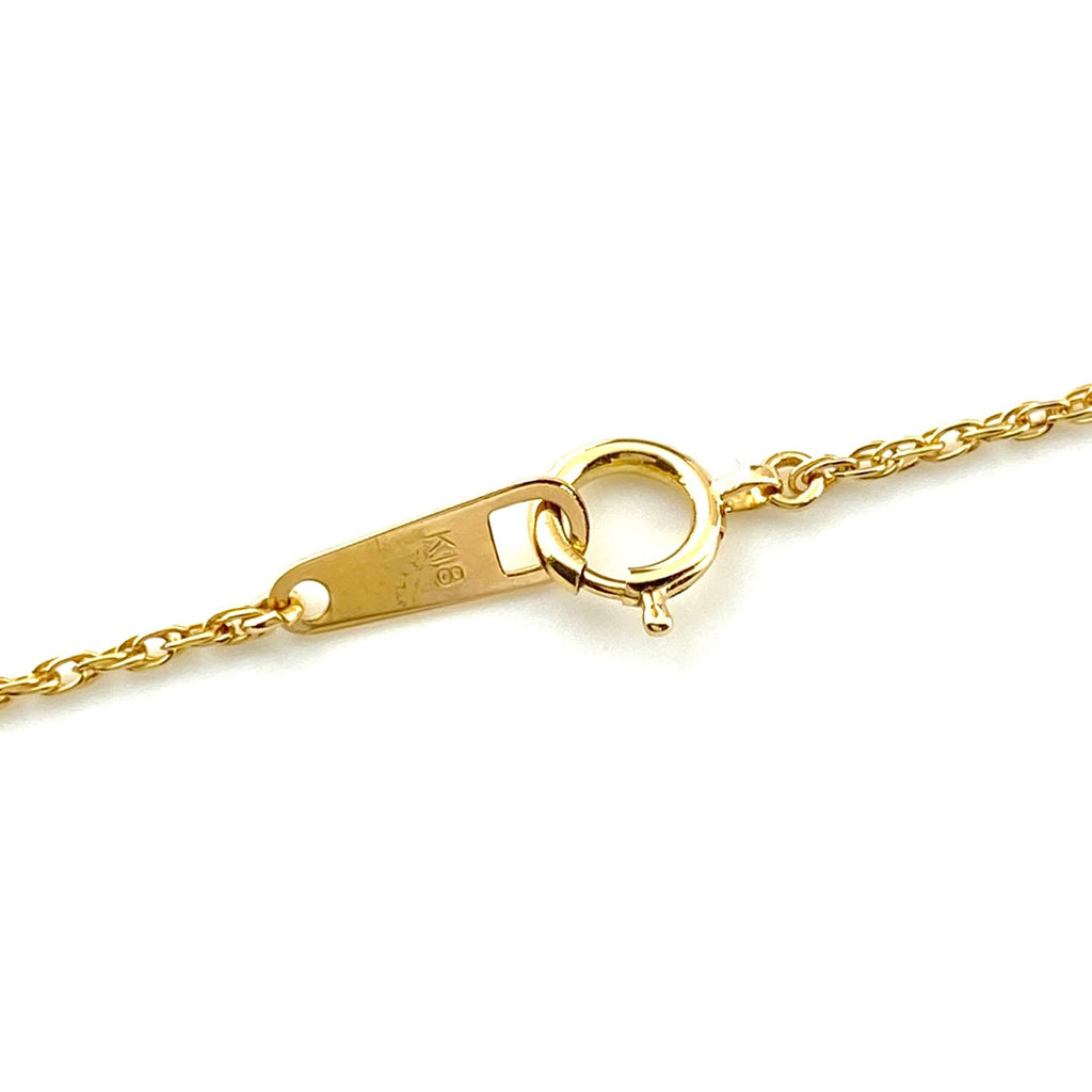 タサキ パール デザインネックレス YG イエローゴールド ペンダント 真珠 メレダイヤ ネックレス K18 パール ダイヤモンド レディース 【中古】brjwl