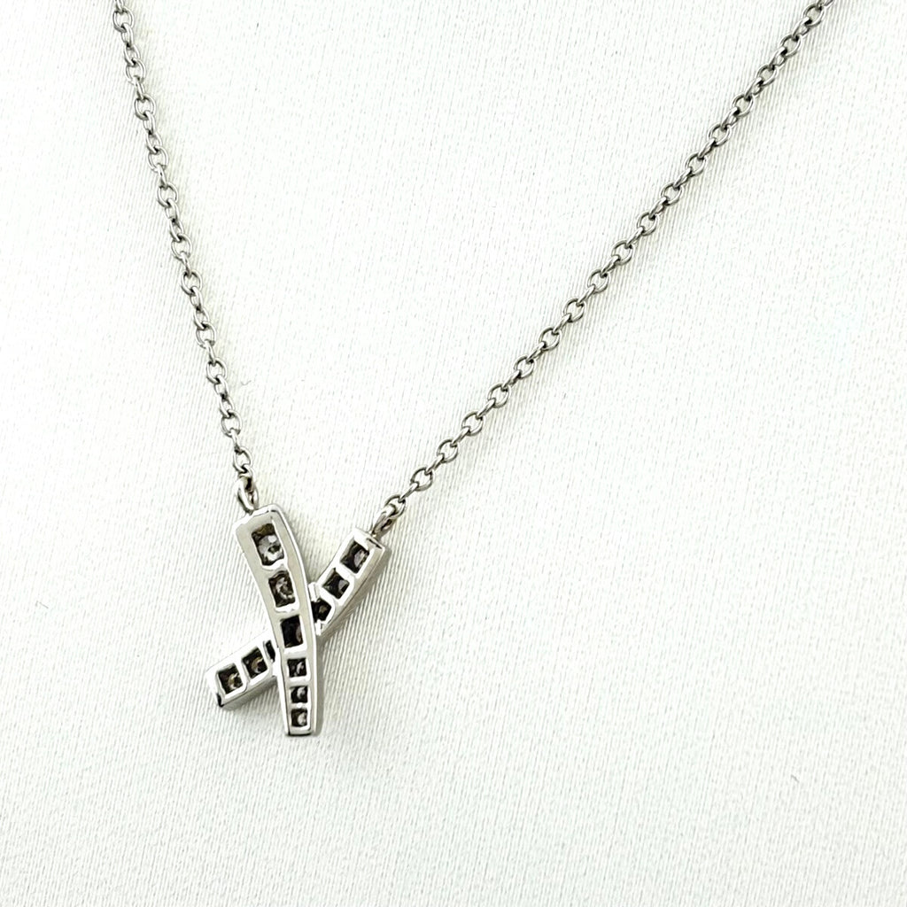 ティファニー キス ネックレス プラチナ ペンダント ネックレス Pt950 ダイヤモンド レディース 【中古】brjwl