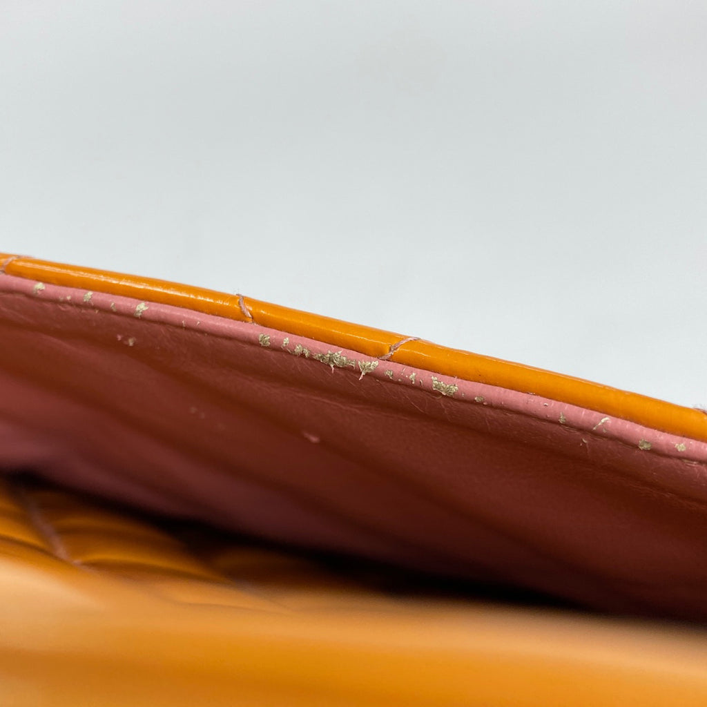 シャネル 復刻トート ハンドバッグ ココマーク エナメル トートバッグ レザー オレンジ A01804 レディース 【中古】brbag