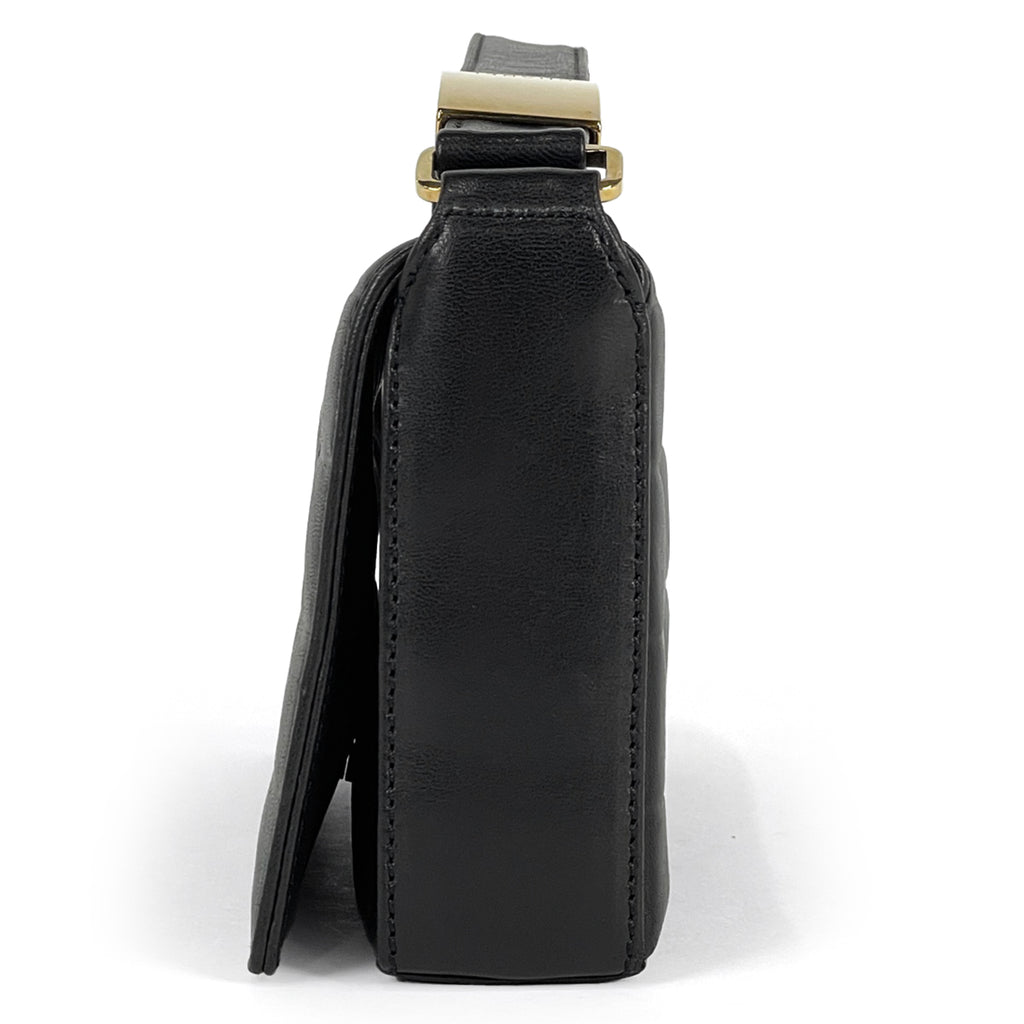 シャネル チョコバー ショルダーバッグ ココマーク ハンドバッグ ショルダーバッグ レザー ブラック レディース 【中古】brbag