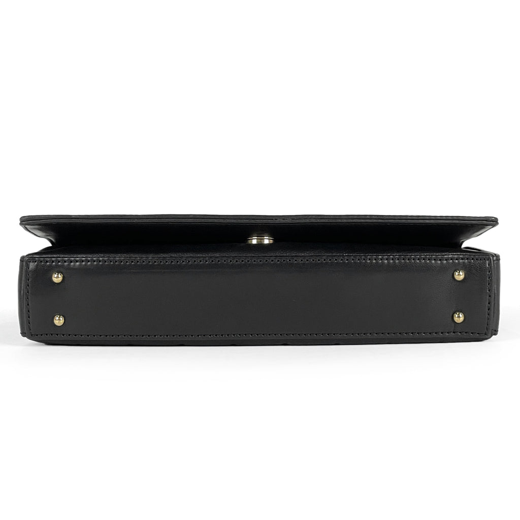 シャネル チョコバー ショルダーバッグ ココマーク ハンドバッグ ショルダーバッグ レザー ブラック レディース 【中古】brbag