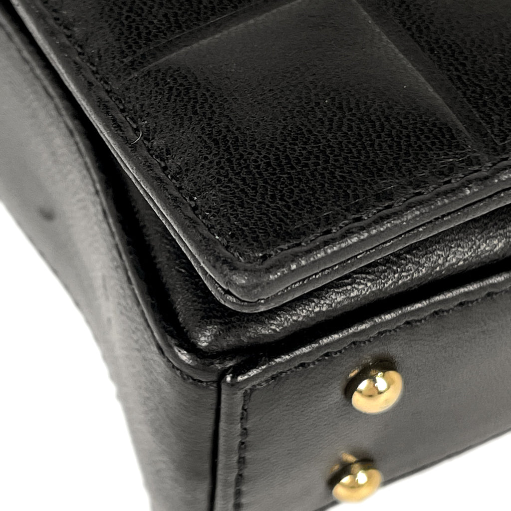 シャネル チョコバー ショルダーバッグ ココマーク ハンドバッグ ショルダーバッグ レザー ブラック レディース 【中古】brbag