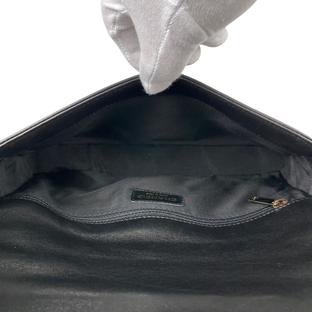 シャネル チョコバー ショルダーバッグ ココマーク ハンドバッグ ショルダーバッグ レザー ブラック レディース 【中古】brbag