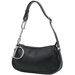 クリスチャンディオール ロゴ ハンドバッグ ショルダーバッグ ハンドバッグ レザー ブラック レディース 【中古】brbag