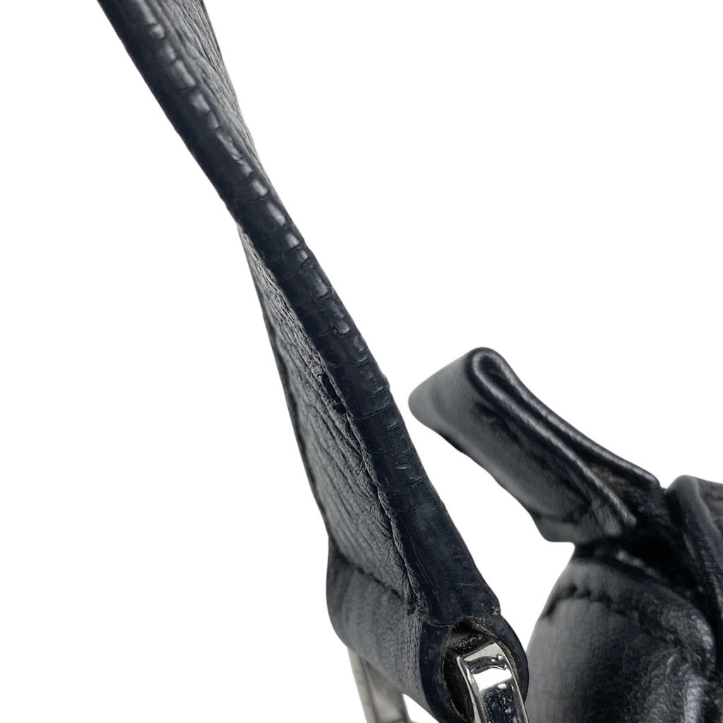 クリスチャンディオール ロゴ ハンドバッグ ショルダーバッグ ハンドバッグ レザー ブラック レディース 【中古】brbag