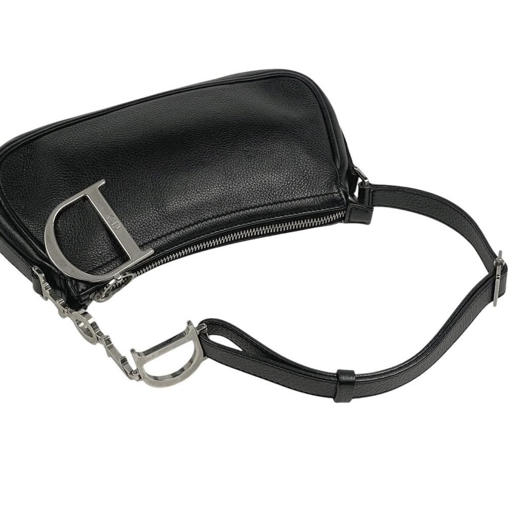 クリスチャンディオール ロゴ ハンドバッグ ショルダーバッグ ハンドバッグ レザー ブラック レディース 【中古】brbag