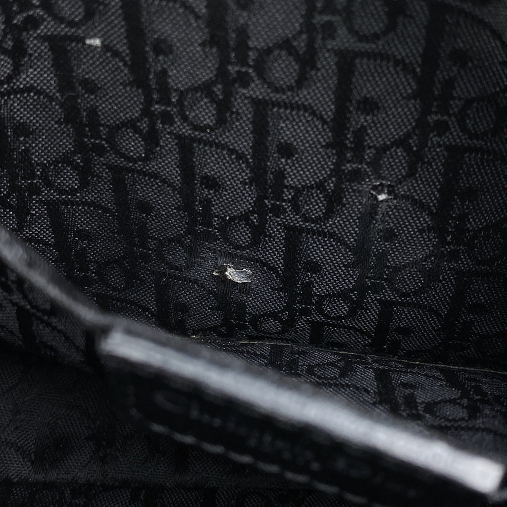 クリスチャンディオール ロゴ ハンドバッグ ショルダーバッグ ハンドバッグ レザー ブラック レディース 【中古】brbag