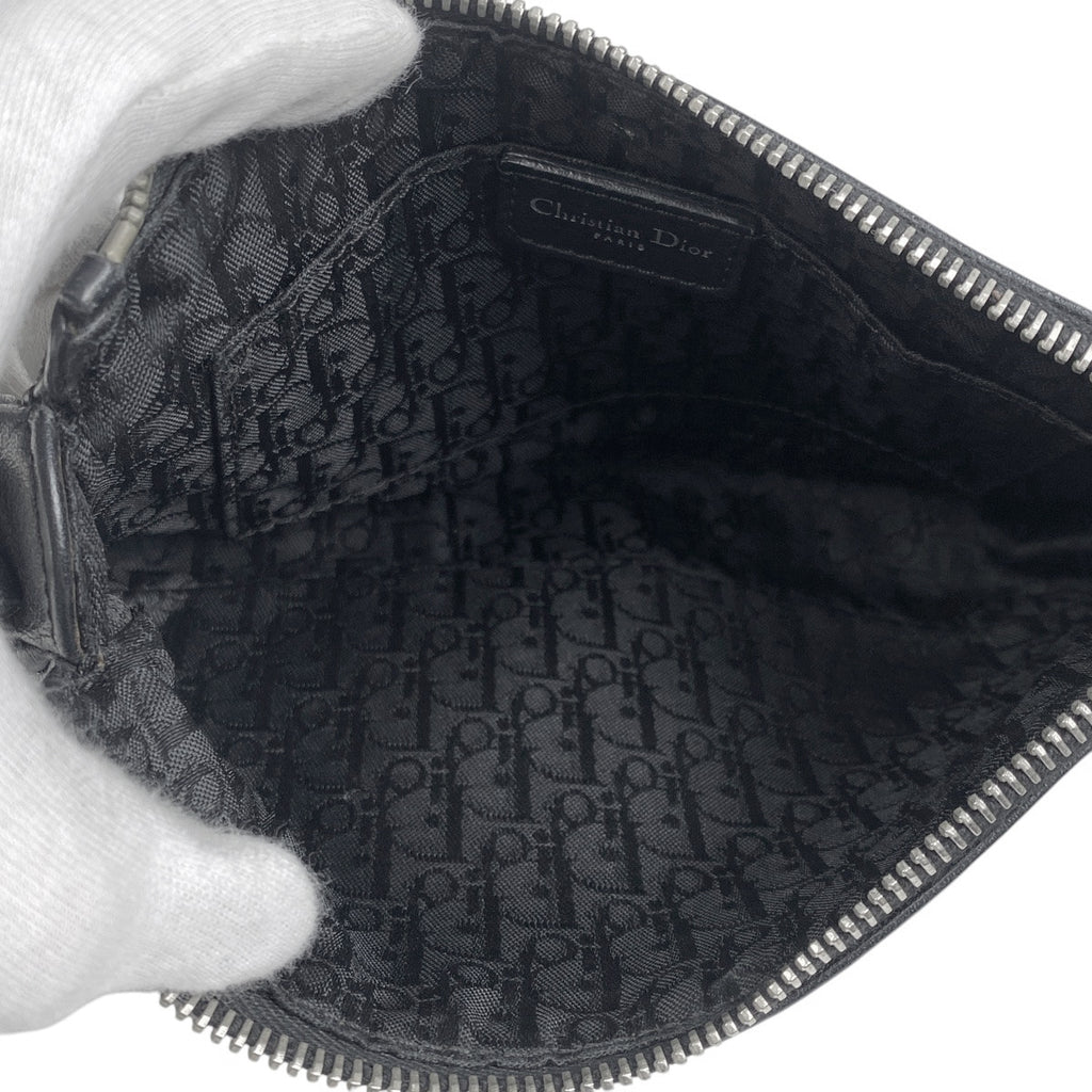 クリスチャンディオール ロゴ ハンドバッグ ショルダーバッグ ハンドバッグ レザー ブラック レディース 【中古】brbag