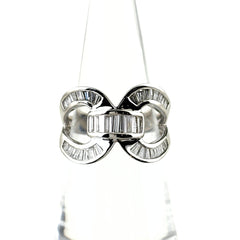 メレダイヤ デザインリング リング 11号 Pt900 ダイヤモンド レディース ノンブランドジュエリー 【中古】nbjwl