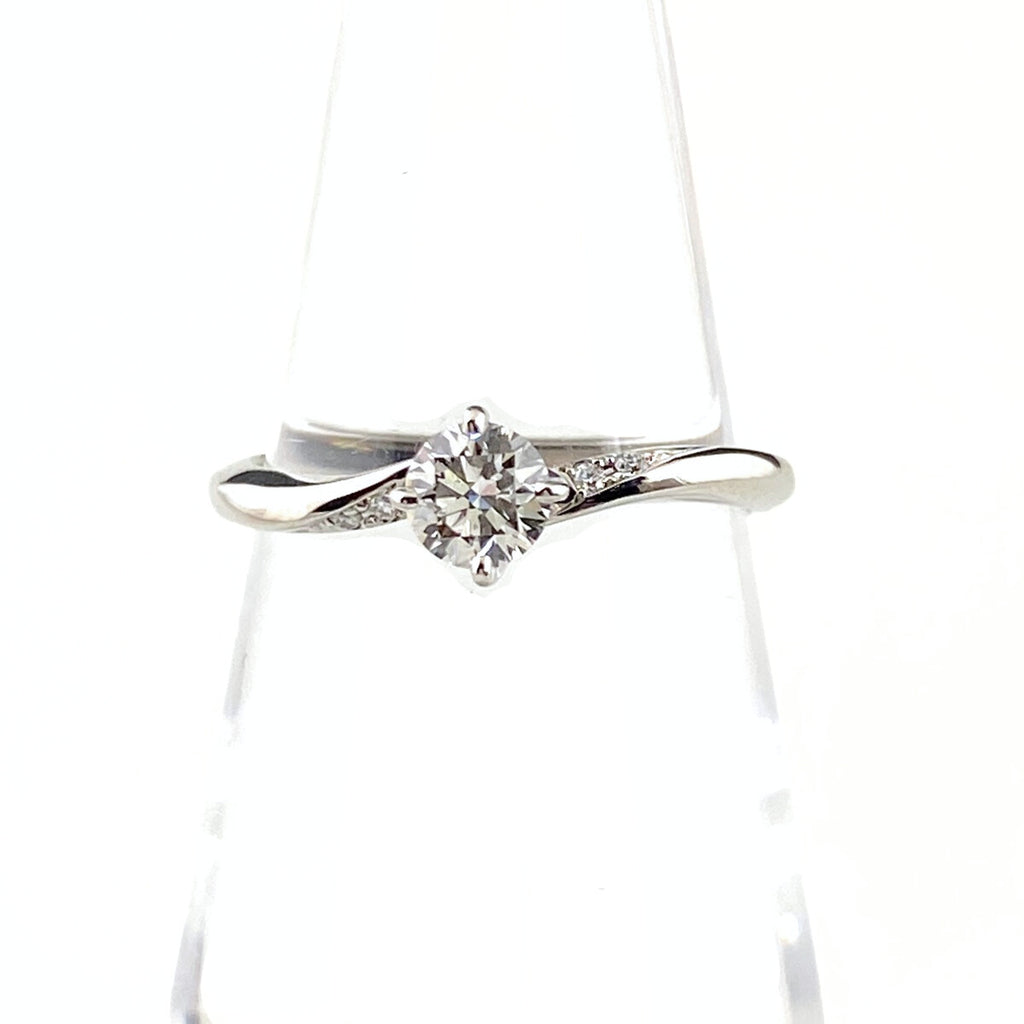 NIWAKA デザインリング プラチナ ダイヤモンド 指輪 我 リング 8号 Pt950 ダイヤモンド レディース 【中古】brjwl