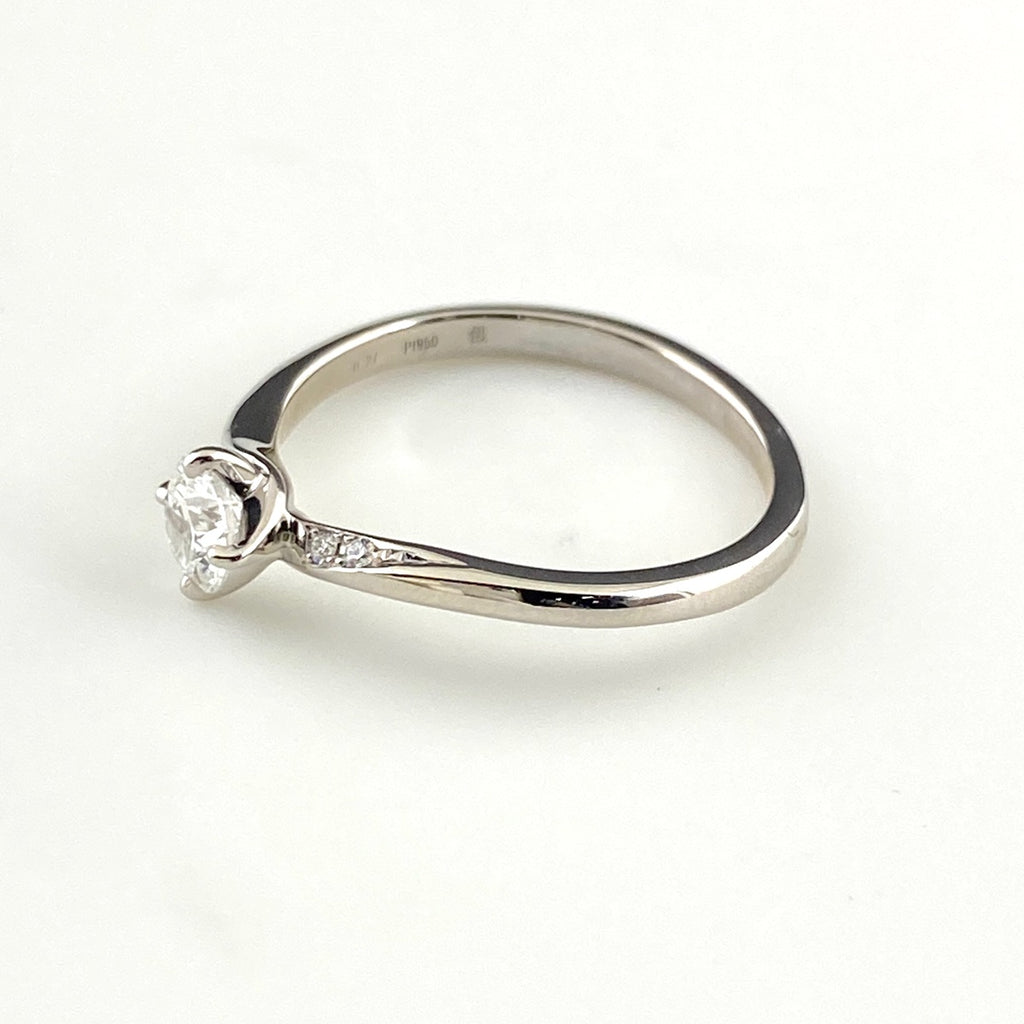 NIWAKA デザインリング プラチナ ダイヤモンド 指輪 我 リング 8号 Pt950 ダイヤモンド レディース 【中古】brjwl