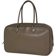 エルメス プリュムエラン 28 手提げ ハンドバッグ シェブルミゾル エトゥープ □J レディース 【中古】brbag