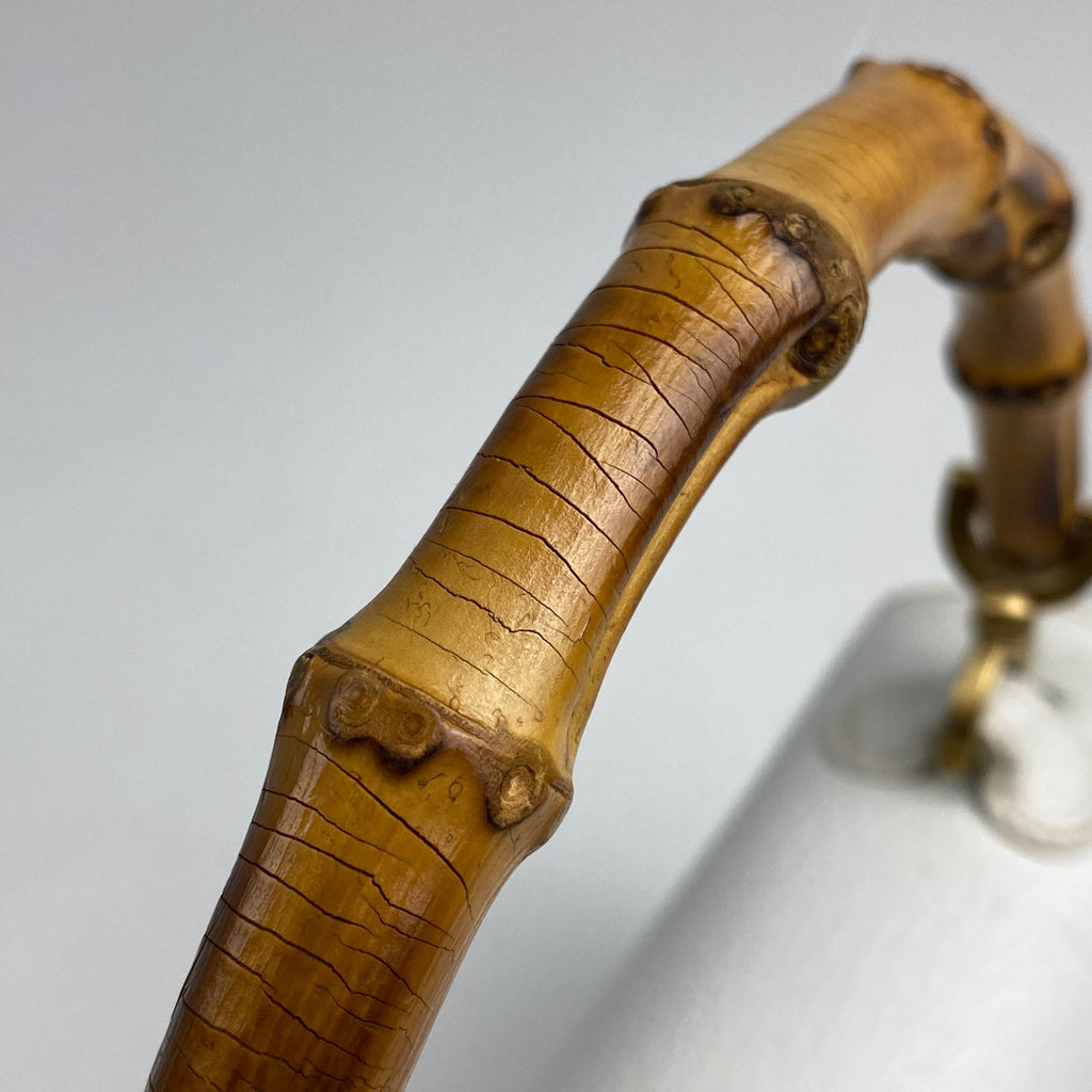 グッチ バンブー ハンドバッグ 2WAY ショルダーバッグ 竹 オールドグッチ 00010140188 ハンドバッグ レザー ホワイト レディース 【中古】brbag