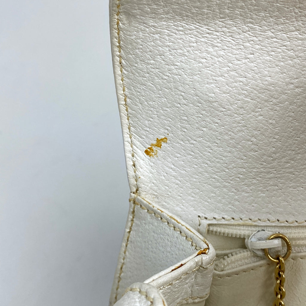 グッチ バンブー ハンドバッグ 2WAY ショルダーバッグ 竹 オールドグッチ 00010140188 ハンドバッグ レザー ホワイト レディース 【中古】brbag