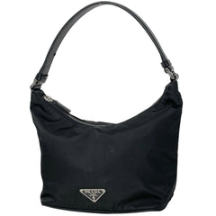 プラダ ロゴプレート ハンドバッグ 手提げ ハンドバッグ ナイロン ブラック レディース ブランドバッグ・小物 【中古】brbag