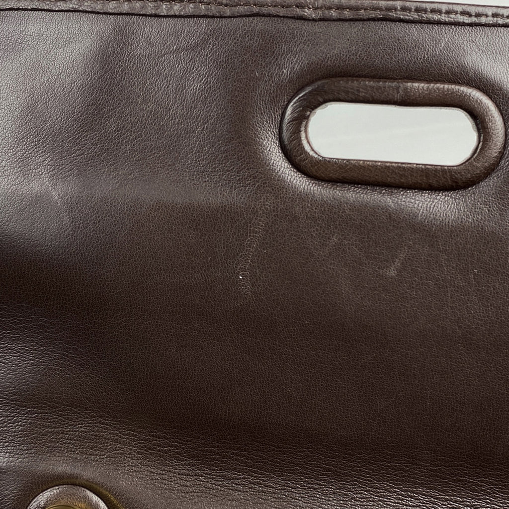 ボッテガヴェネタ イントレチャート ハンドバッグ 手提げ ナッパ ハンドバッグ レザー ブラウン レディース 【中古】brbag