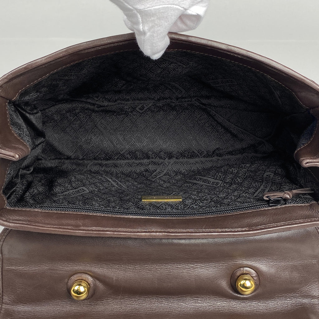 ボッテガヴェネタ イントレチャート ハンドバッグ 手提げ ナッパ ハンドバッグ レザー ブラウン レディース 【中古】brbag