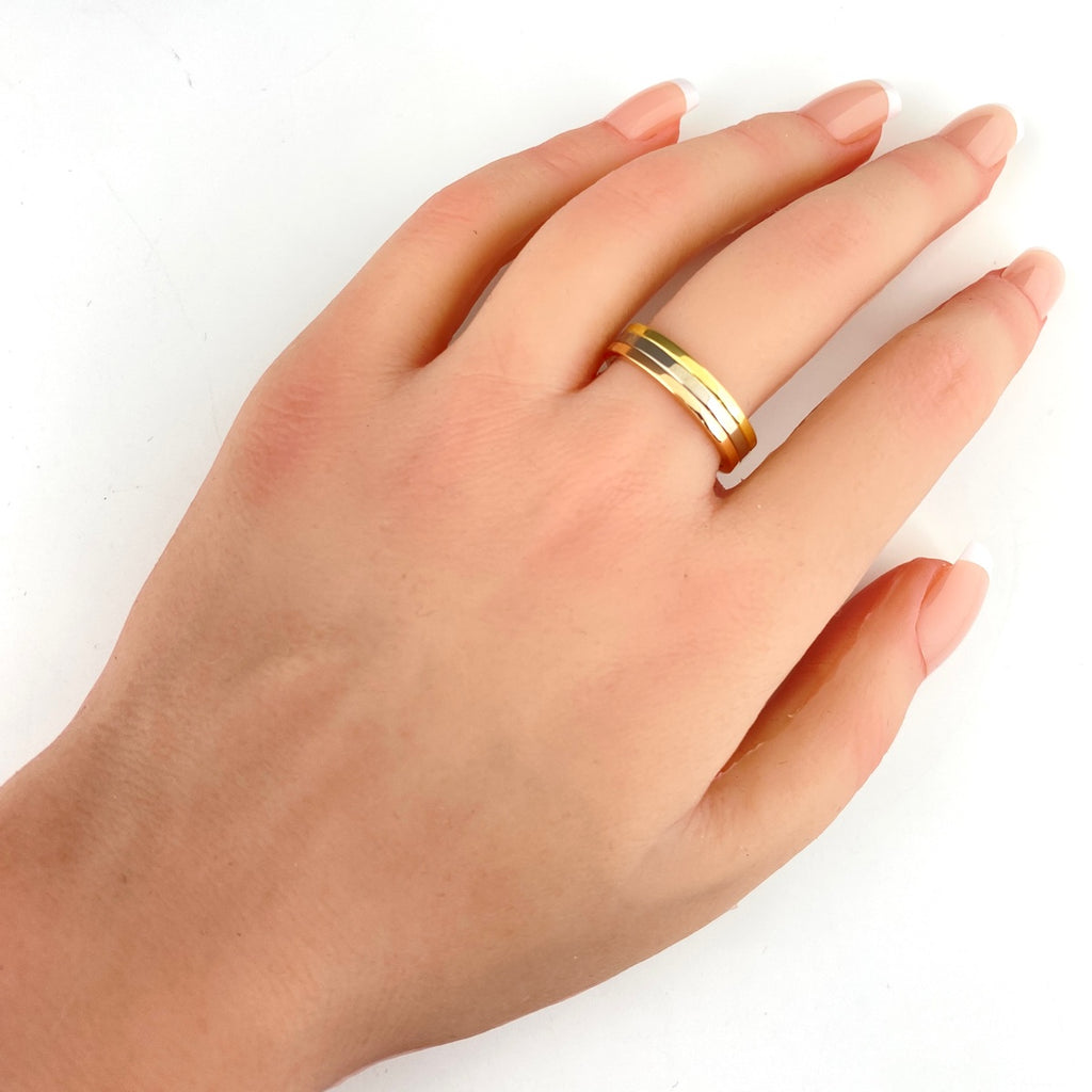 カルティエ スリーカラー リング YG イエローゴールド 指輪 リング 19.5号 750 メンズ 【中古】brjwl