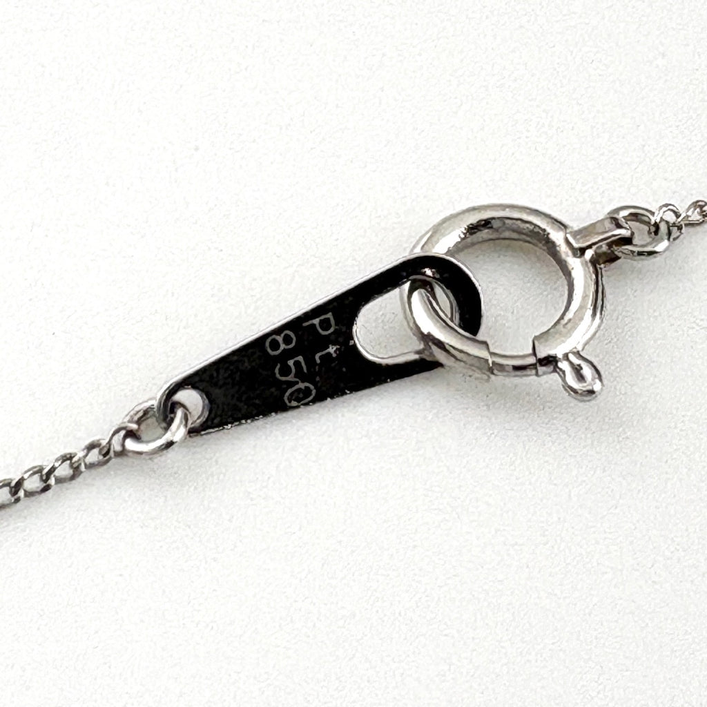 約40cm サファイア ネックレス プラチナ ペンダント メレダイヤ ダイヤモンド Pt900 Pt850 サファイア レディース 【中古】nbjwl