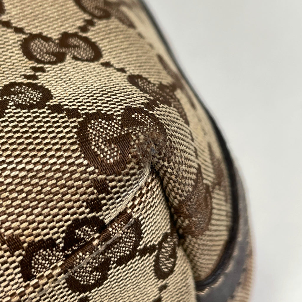 グッチ GG柄 トートバッグ 肩掛け ショルダーバッグ シェリーライン ウェブ トートバッグ GGキャンバス ブラウン 232970 レディース 【中古】brbag