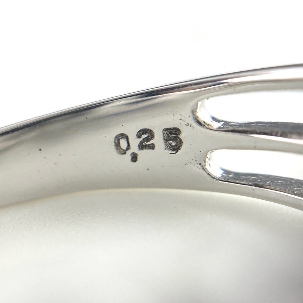 メレダイヤ デザインリング WG ホワイトゴールド 指輪 リング 14.5号 K18 WG ダイヤモンド レディース 【中古】nbjwl