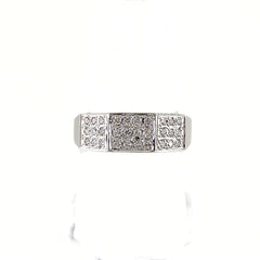 メレダイヤ デザインリング プラチナ 指輪 リング 12.5号 Pt900 ダイヤモンド レディース 【中古】nbjwl