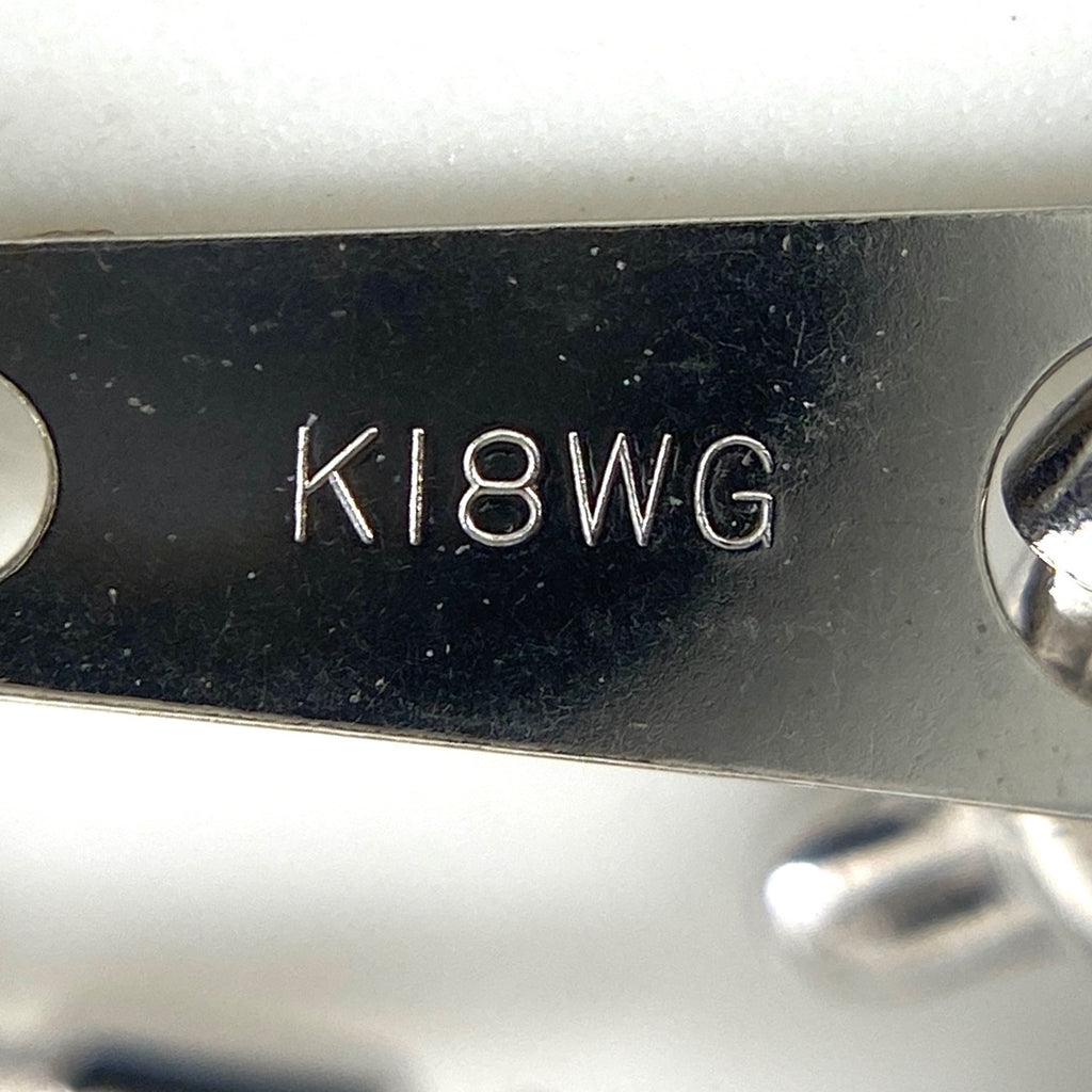 クロスモチーフ デザインネックレス WG ホワイトゴールド ペンダント 十字架 ネックレス K18 WG ダイヤモンド レディース 【中古】nbjwl