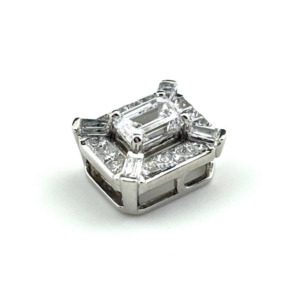 GSTV Pt950 ダイヤモンド チャーム ペンダントトップ 0.50ct/0.28ct レディース 中古 brjwl