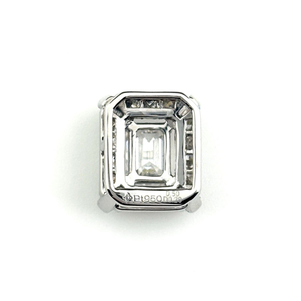 GSTV Pt950 ダイヤモンド チャーム ペンダントトップ 0.50ct/0.28ct レディース 中古 brjwl