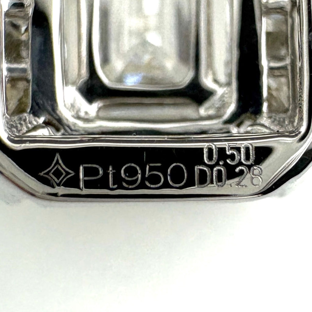GSTV Pt950 ダイヤモンド チャーム ペンダントトップ 0.50ct/0.28ct レディース 中古 brjwl