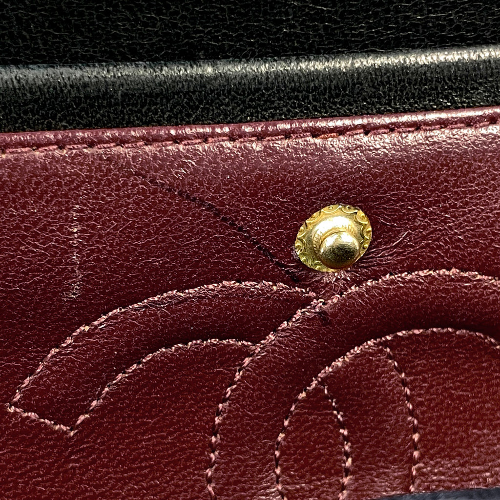 シャネル マトラッセ Wフラップ チェーン ショルダーバッグ ココマーク ショルダーバッグ レザー ネイビー レディース 【中古】brbag