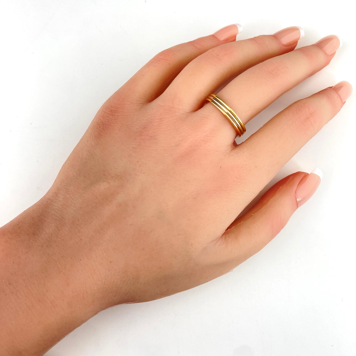 バイセル公式】カルティエ スリーカラーリング YG イエローゴールド