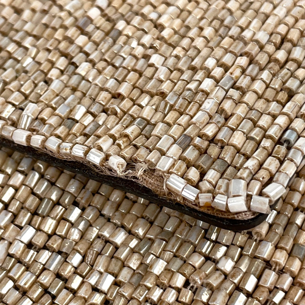 フェンディ ズッカロゴ マンマバゲット ハンドバッグ ワンショルダー 肩掛け ビーズ ショルダーバッグ レザー ベージュ ブラウン 26424 レディース 【中古】brbag