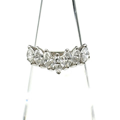 メレダイヤ デザインリング プラチナ 指輪 リング 9号 Pt900 ダイヤモンド レディース 【中古】nbjwl