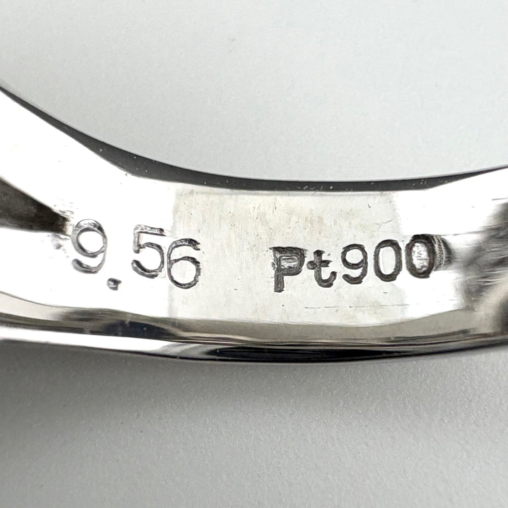 スターサファイア デザインリング プラチナ 指輪 メレダイヤ リング 10号 Pt900 ダイヤモンド スターサファイア レディース 【中古】nbjwl