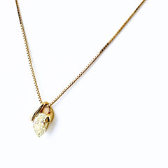 ダイヤモンド デザインネックレス YG イエローゴールド ペンダント ネックレス K18 750 ダイヤモンド レディース 【中古】nbjwl