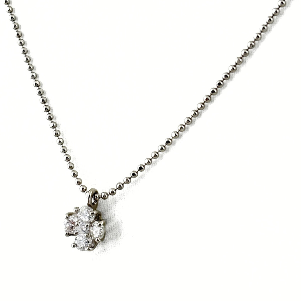 メレダイヤ デザインネックレス プラチナ ペンダント ネックレス Pt900 Pt850 ダイヤモンド レディース 【中古】nbjwl