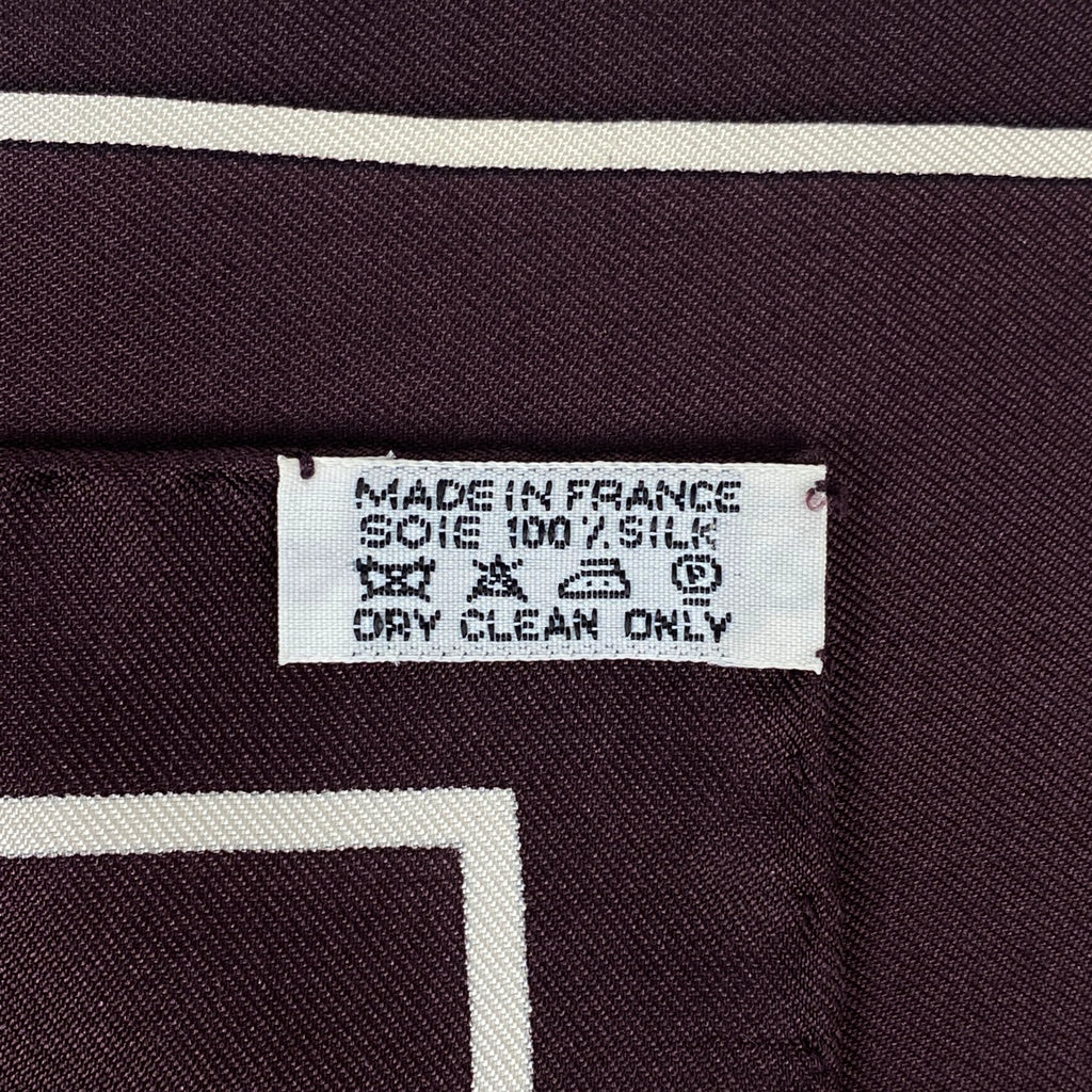 エルメス カレ 90 AUX PAYS DES EPICES スパイスの土地で スカーフ シルク パープル マルチカラー レディース 【中古】brbag