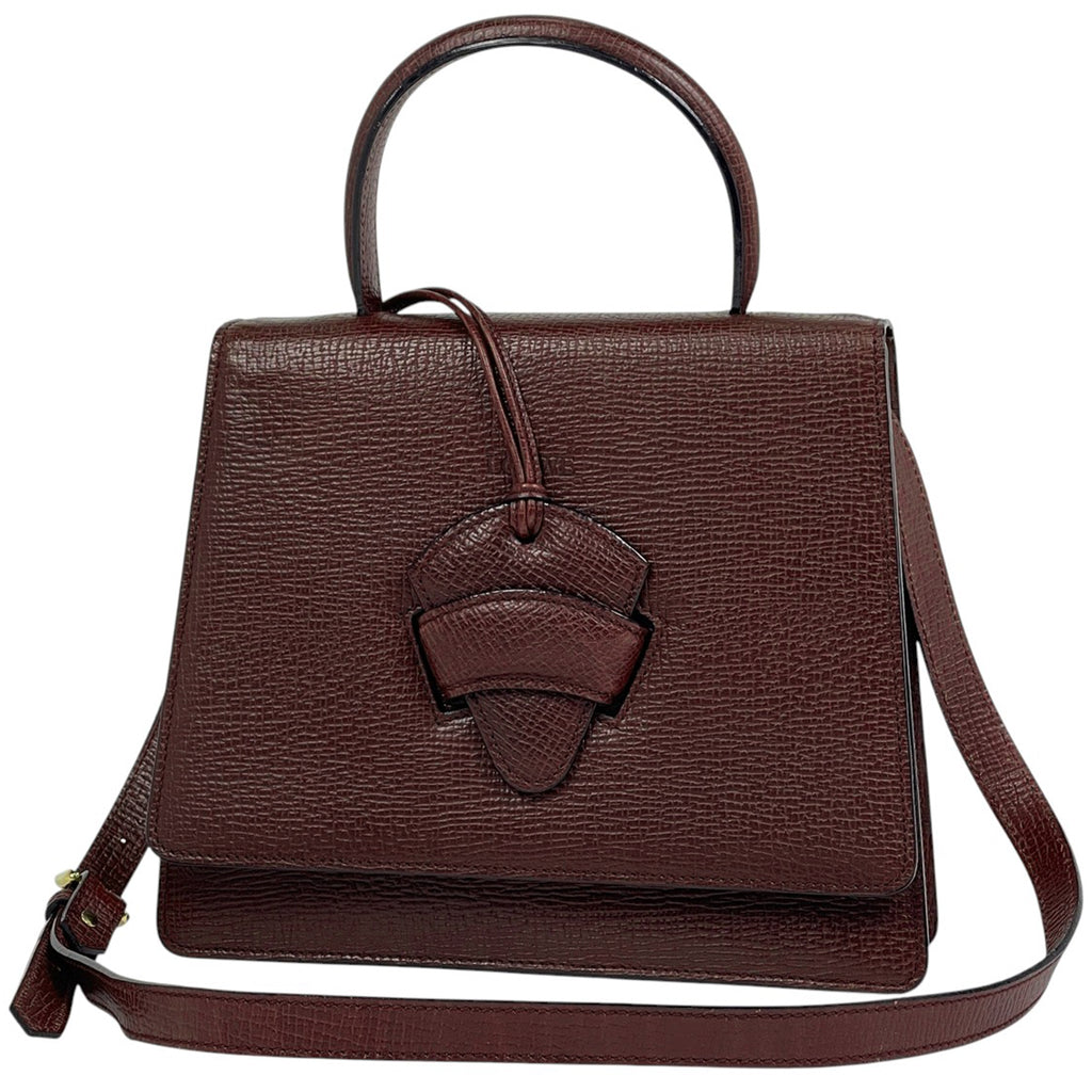 ロエベ バルセロナ ハンドバッグ 2WAY ショルダーバッグ ハンドバッグ レザー ボルドー レディース 【中古】brbag