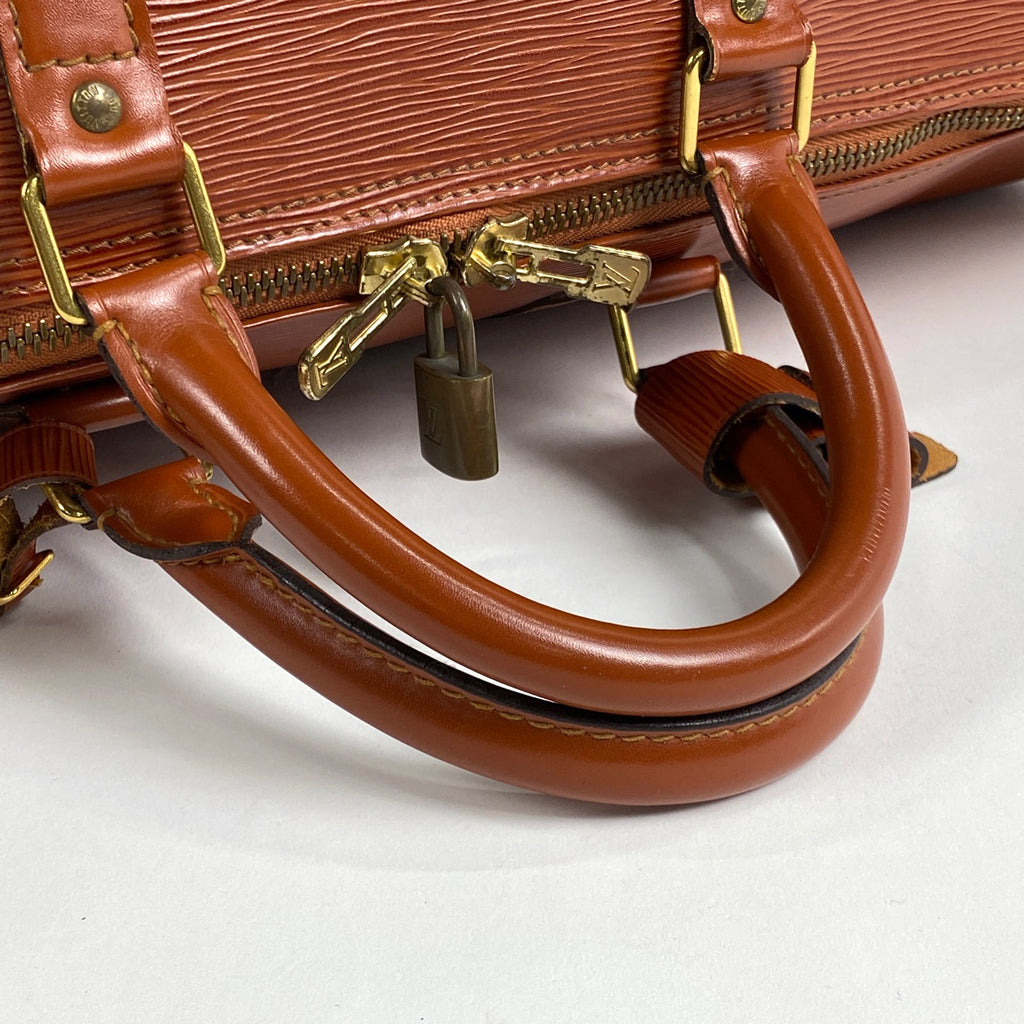 ルイ・ヴィトン キーポル 60 旅行 出張 ボストンバッグ エピ ケニアブラウン M42943 レディース 【中古】brbag