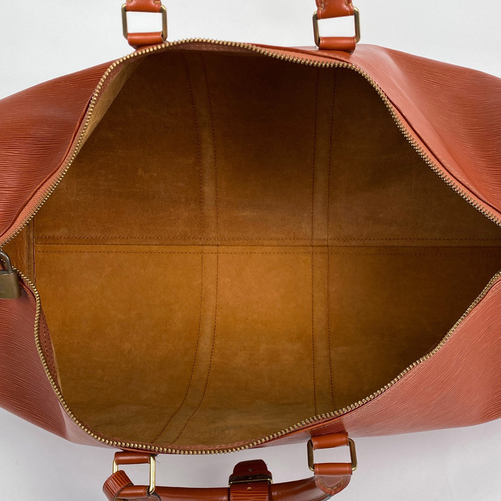 ルイ・ヴィトン キーポル 60 旅行 出張 ボストンバッグ エピ ケニアブラウン M42943 レディース 【中古】brbag