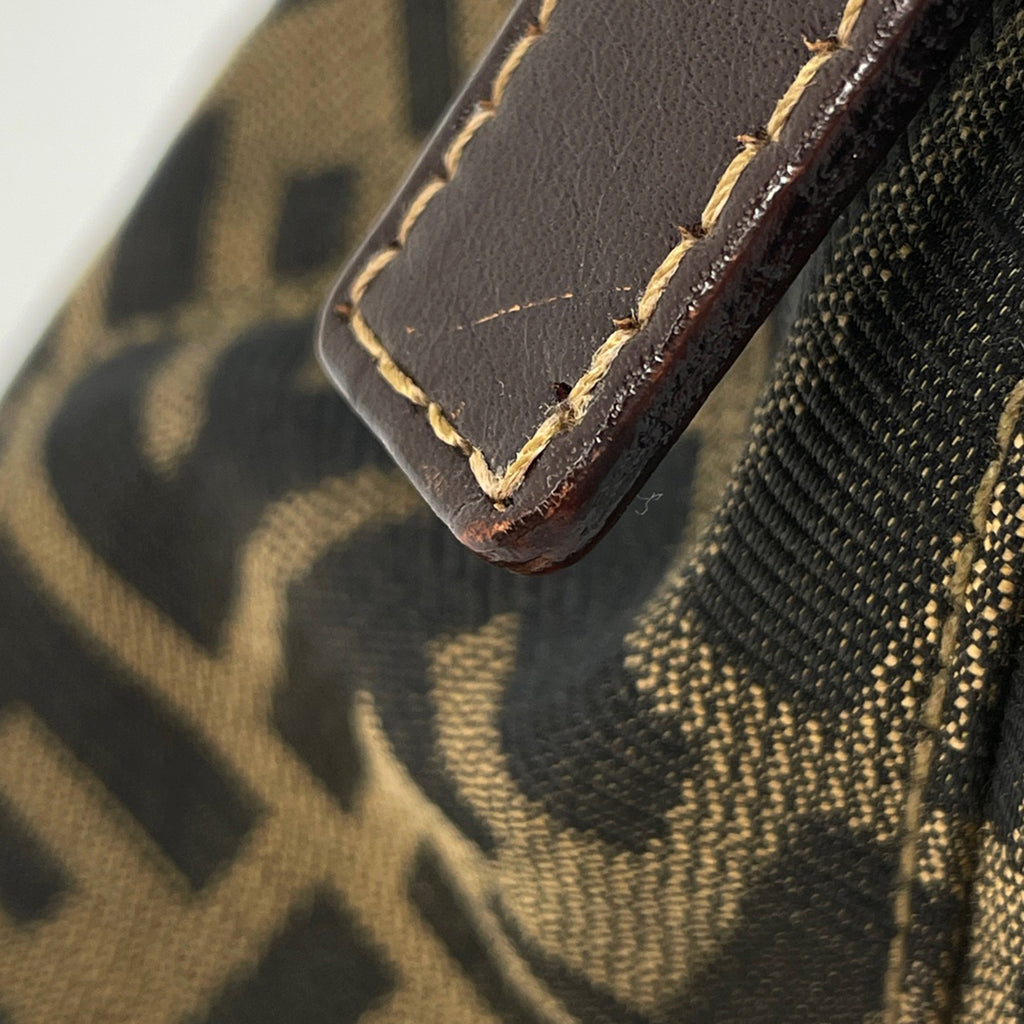 フェンディ ズッカ柄 ショルダーバッグ ワンショルダー ハンドバッグ マンマバゲット ショルダーバッグ キャンバス ブラウン レディース 【中古】brbag