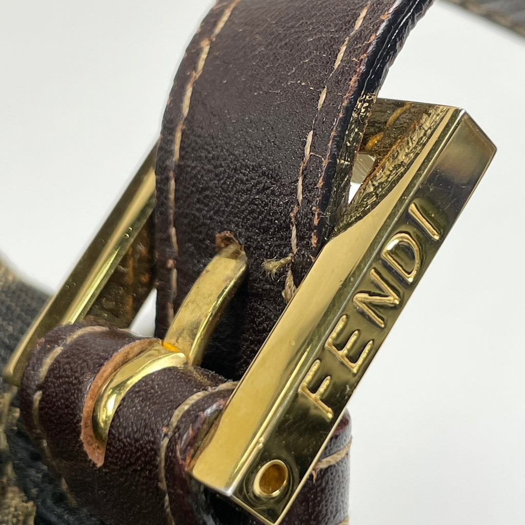 フェンディ ズッカ柄 ショルダーバッグ ワンショルダー ハンドバッグ マンマバゲット ショルダーバッグ キャンバス ブラウン レディース 【中古】brbag