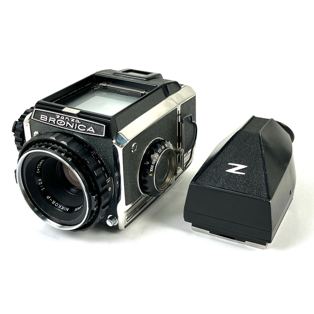 ゼンザブロニカ Zenza Bronica S2 後期 + NIKKOR-P 75mm F2.8 中判カメラ 【中古】cambb