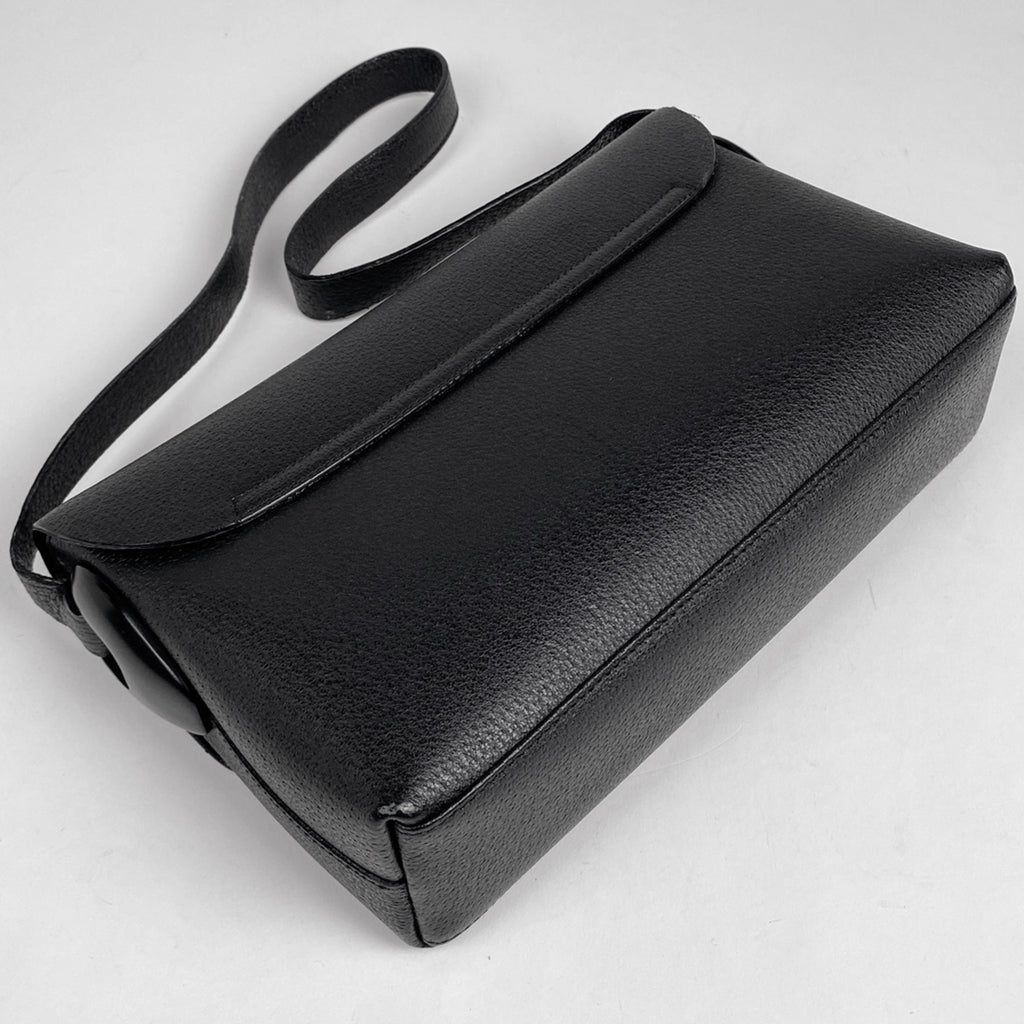 グッチ ロゴ ショルダーバッグ オールドグッチ 00119981766 ショルダーバッグ レザー ブラック レディース 【中古】brbag