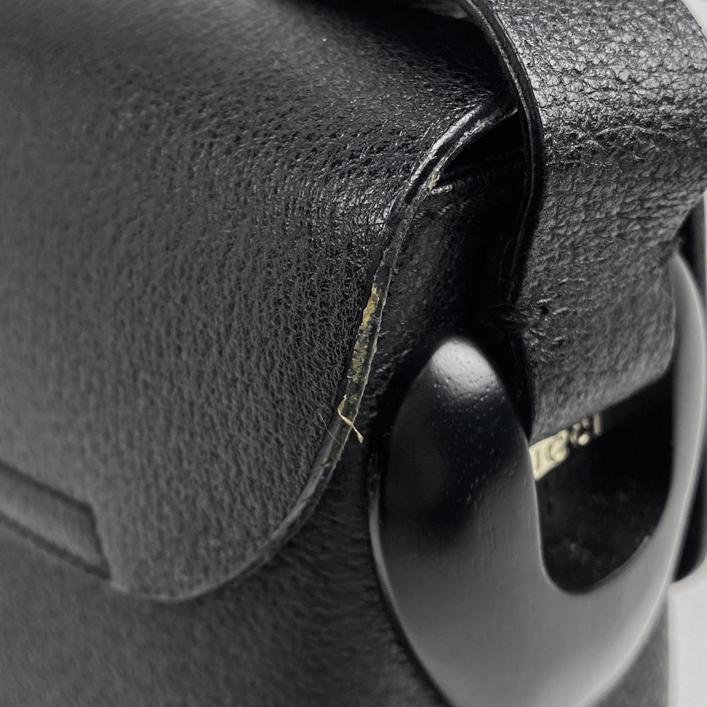 グッチ ロゴ ショルダーバッグ オールドグッチ 00119981766 ショルダーバッグ レザー ブラック レディース 【中古】brbag