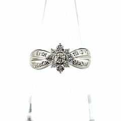 メレダイヤ デザインリング プラチナ 指輪 リング 11号 Pt900 ダイヤモンド レディース ノンブランドジュエリー 【中古】nbjwl