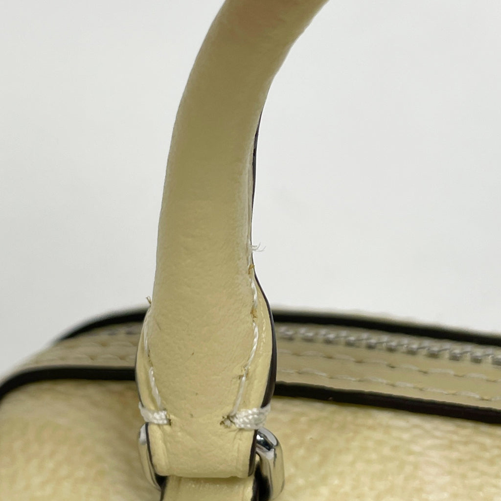 コーチ シグネチャー ミニ ローアン バッグ チャーム コーティングキャンバス クリーム CX068 レディース 【中古】brbag