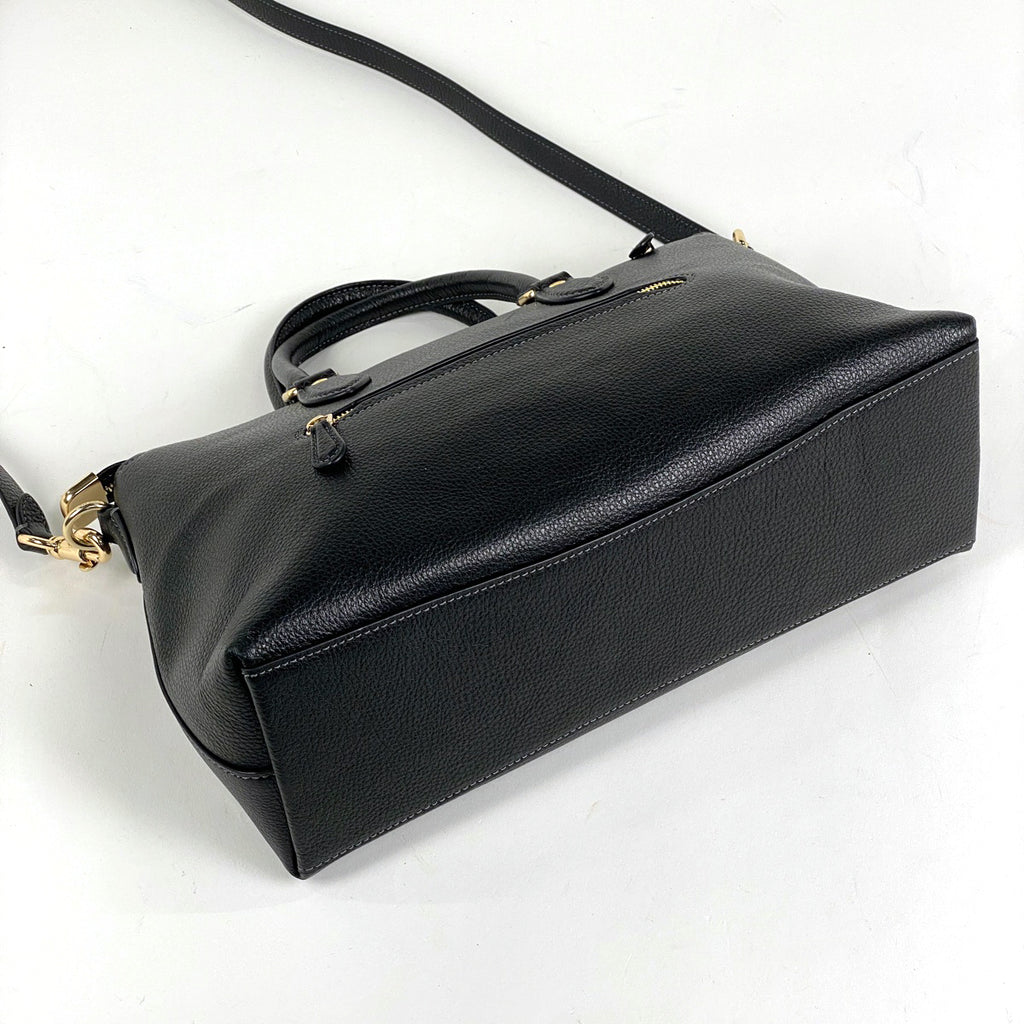 コーチ ロゴ ハンドバッグ 2WAY ショルダーバッグ ハンドバッグ レザー ブラック CR156 レディース 【中古】brbag